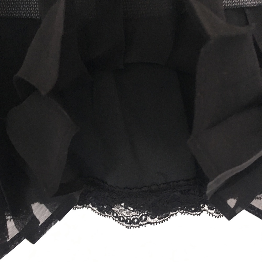 D&G Silk Blend Short Pleated Grey Black Dress Sz 2 - Picture 6 of 9